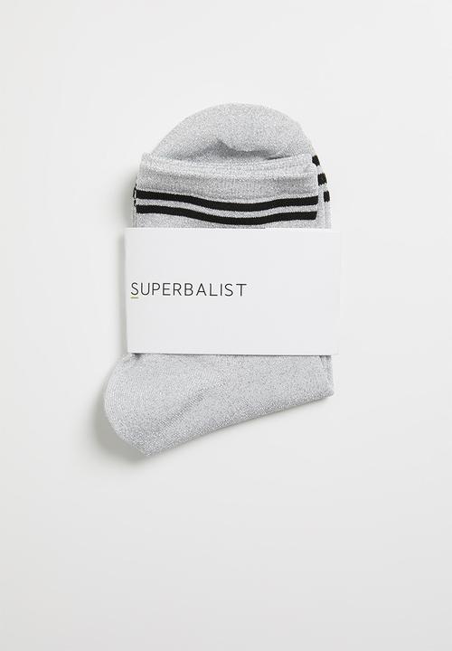 Superbalist - Sparkle ankle socks - white