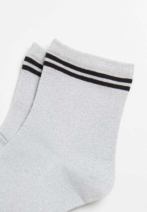 Superbalist - Sparkle ankle socks - white