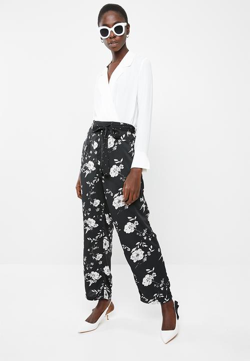 Vero Moda - Freya long sleeve shirt bodysuit - white