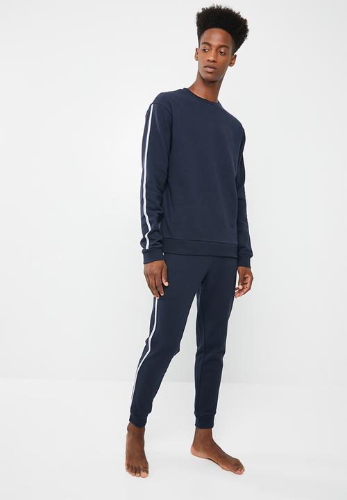 Superbalist - Piping crew sweater - navy