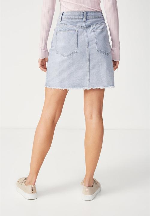 Cotton On - The re-made mini denim skirt - blue