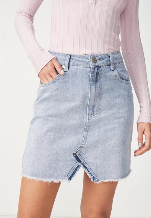 Cotton On - The re-made mini denim skirt - blue