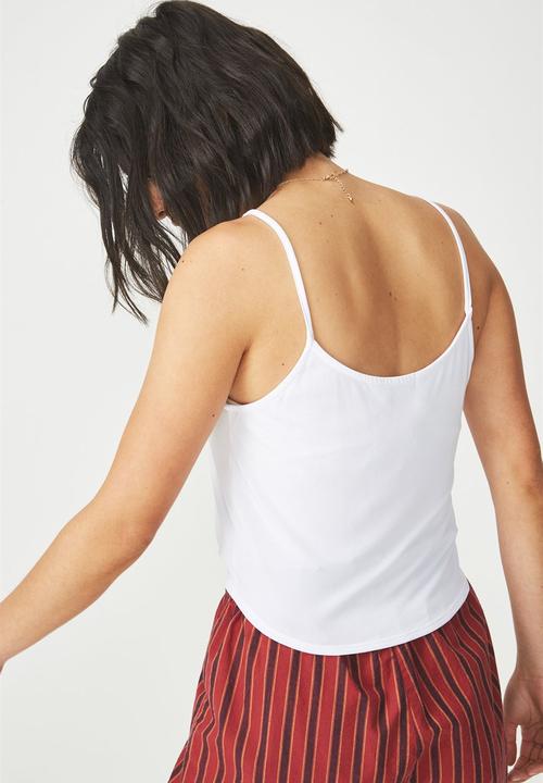 Cotton On - Nat tie strappy cami - white