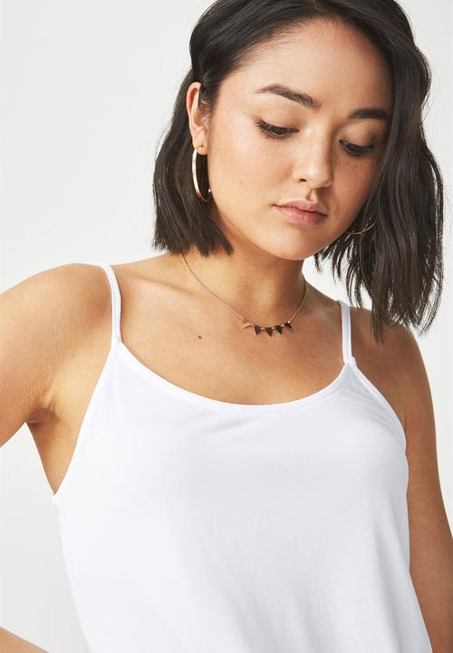 Cotton On - Nat tie strappy cami - white