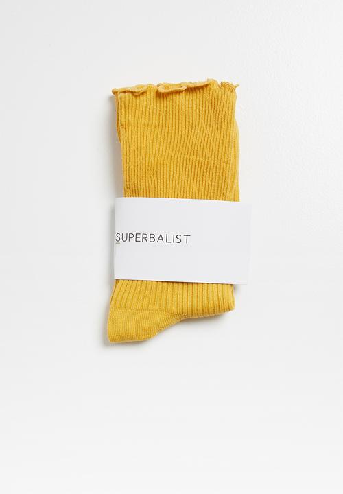 Superbalist - Frill ankle socks - yellow