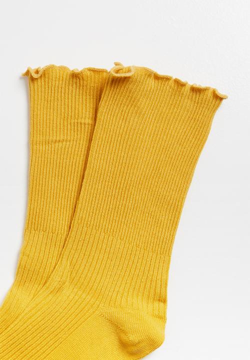 Superbalist - Frill ankle socks - yellow