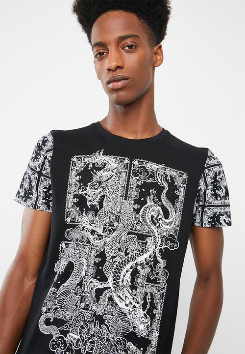 Brave Soul - Dragon t-shirt - black