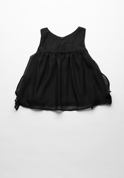 Rebel Republic - Ruffle top - black