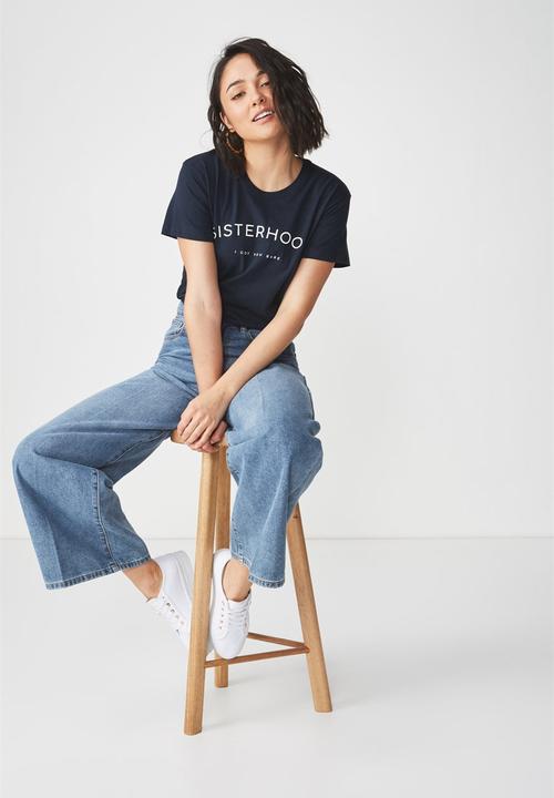 Cotton On - Tbar fox graphic tee - navy 