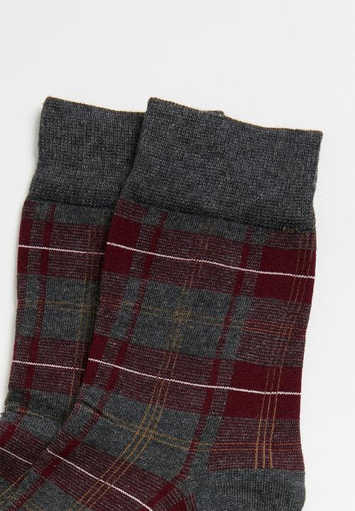 Superbalist - Check ankle socks - grey