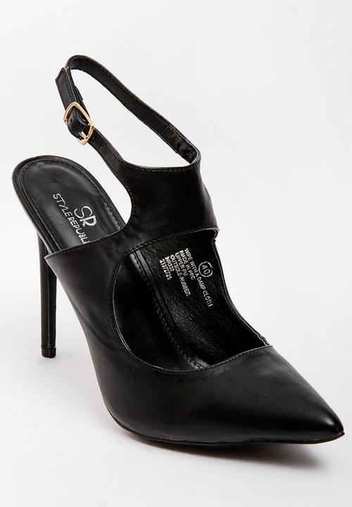STYLE REPUBLIC - Arch cut-out pointy heels - black