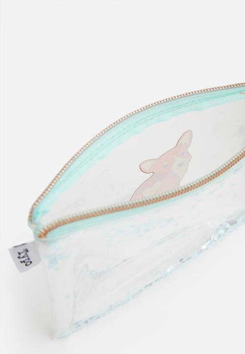 Typo - Clear it pencil case - blue