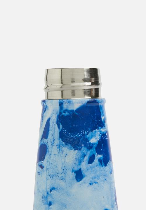 Typo - Triangle metal drink bottle - blue