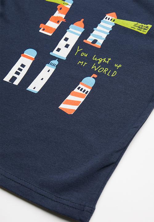 Pop Candy - Printed short sleeve tee - navy
