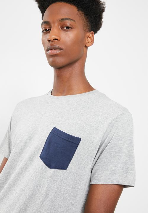 Brave Soul - Pocket t-shirt - pale grey