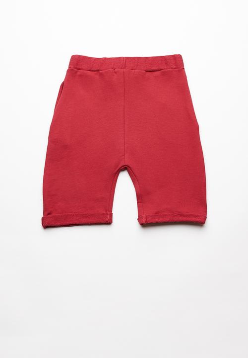Superbalist - Contrast jogger shorts - red