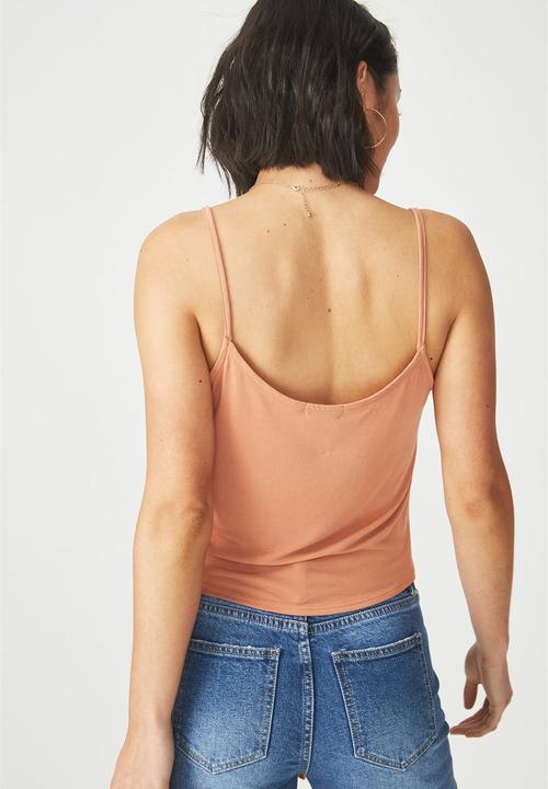 Cotton On - Nat tie strappy cami - orange