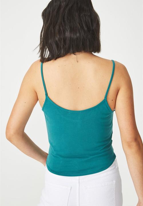 Cotton On - Nat tie strappy cami - green