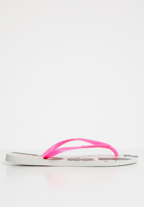 Havaianas - Slim pets flip-flops - black and white