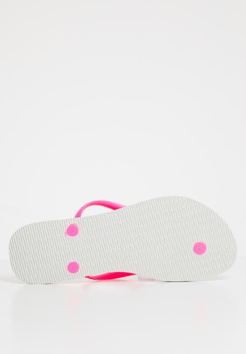 Havaianas - Slim pets flip-flops - black and white