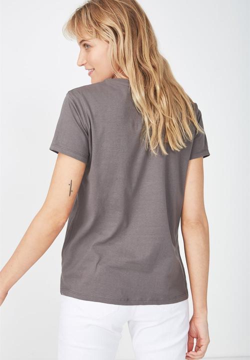 Cotton On - Tbar fox graphic tee - grey