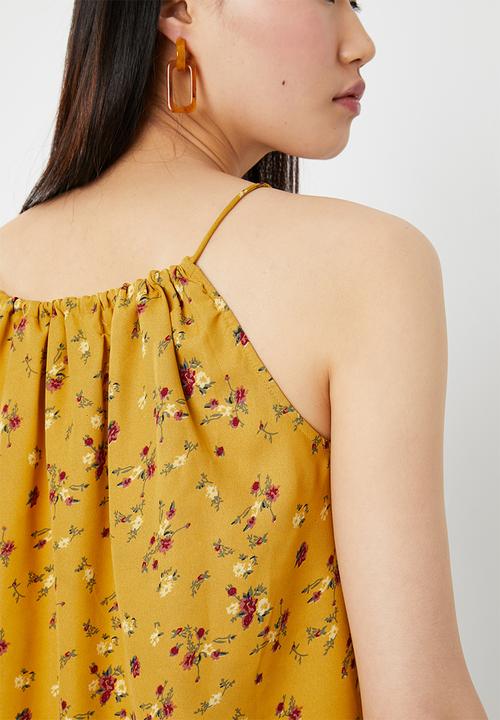 ONLY - Viola halterneck croppped singlet - yellow