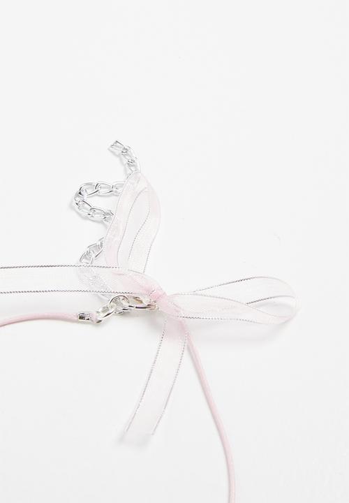 Jewels and Lace - Unicorn necklace - silver & pink