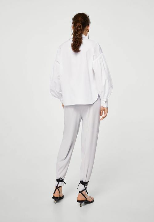 MANGO - Puffed sleeves shirt - white