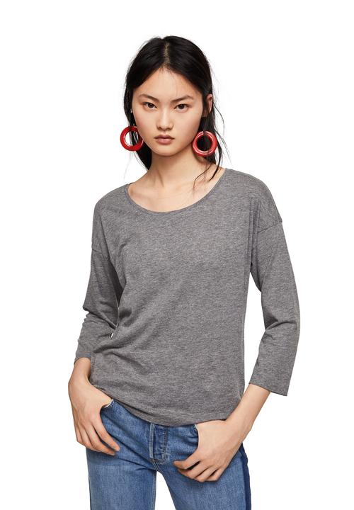 MANGO - Long sleeve T-shirt - grey