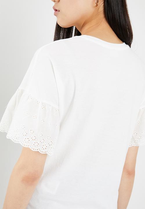 Jacqueline de Yong - Diana anglaise top - white