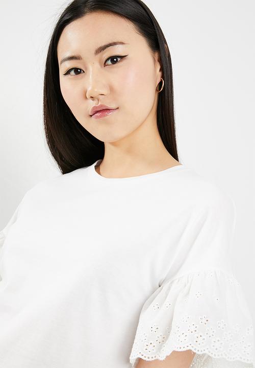 Jacqueline de Yong - Diana anglaise top - white
