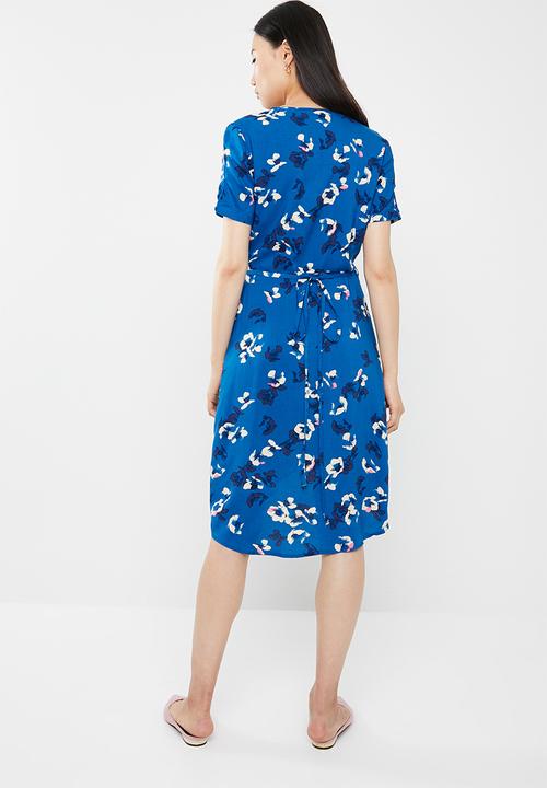 Jacqueline de Yong - King wrap dress - blue