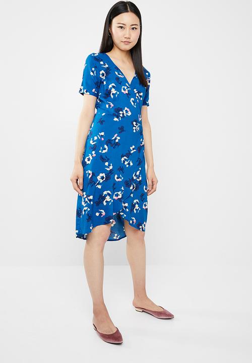 Jacqueline de Yong - King wrap dress - blue