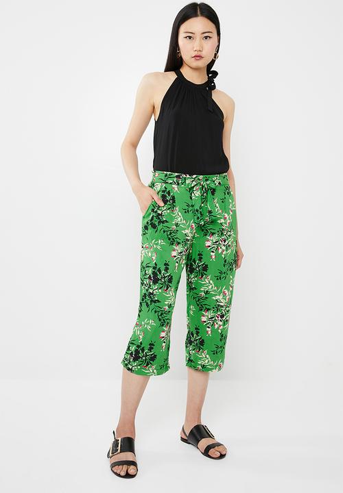 Jacqueline de Yong - King belted culottes - green
