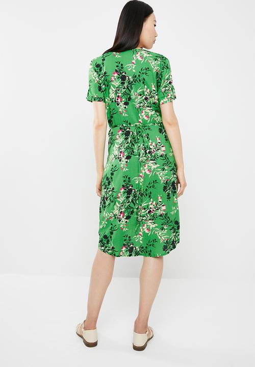 Jacqueline de Yong - King wrap dress - green