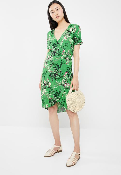 Jacqueline de Yong - King wrap dress - green