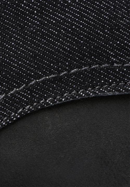 G-STAR - Warth derby leather denim mix - black 