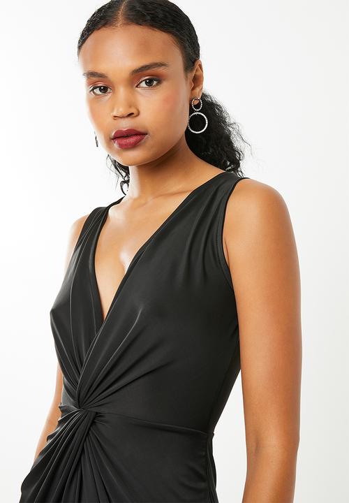 Superbalist - Knot front detail dress - black