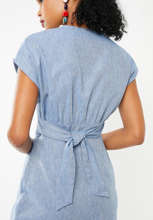 STYLE REPUBLIC - Front button dress - blue