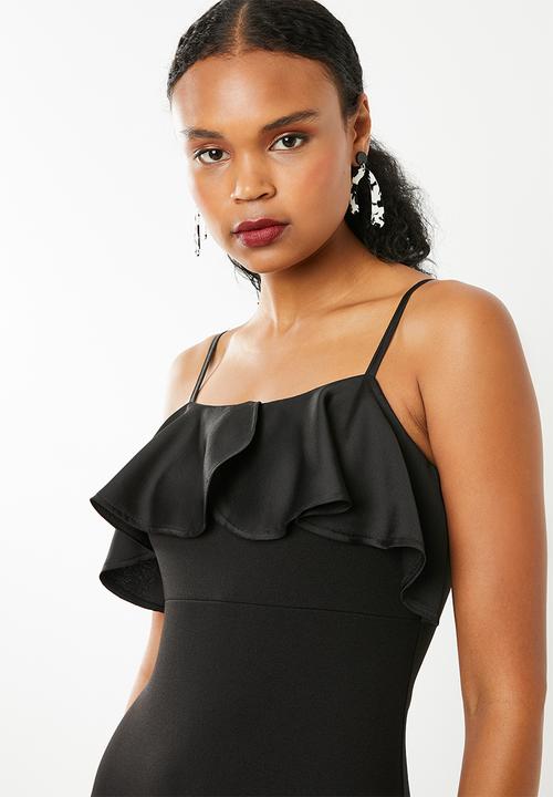 Superbalist - Structured ruffle dress - black
