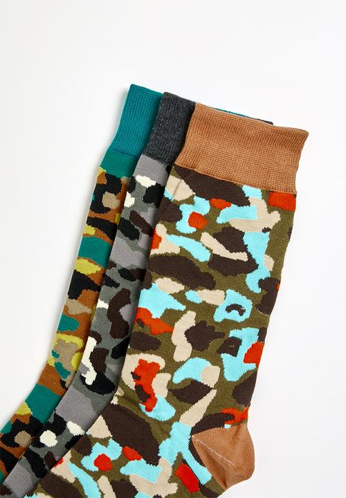Superbalist - 3 pack camo socks - multi