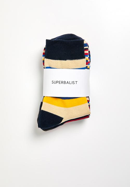 Superbalist - 3 pack stripe socks - multi