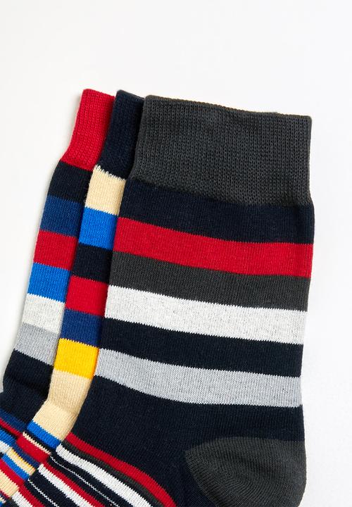 Superbalist - 3 pack stripe socks - multi