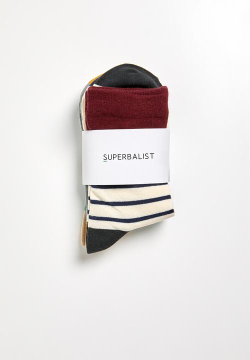 Superbalist - 3 pack stripe socks - multi