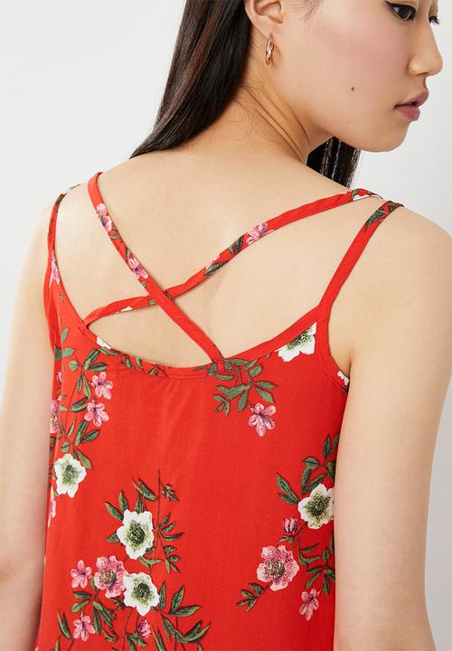 c(inch) - Longer length cami - red