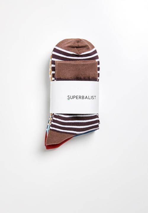 Superbalist - 3 pack stripe socks - multi