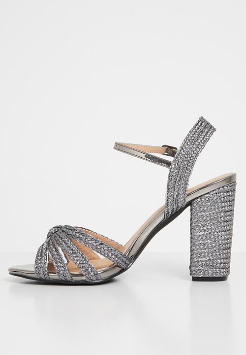 Superbalist - Josie woven heel - silver