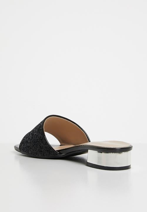 Superbalist - Ana glitter mule - black