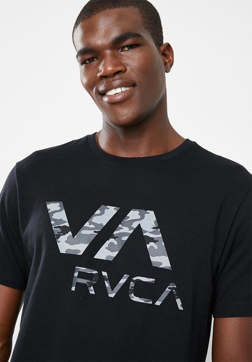 RVCA - Dark camo tee - black