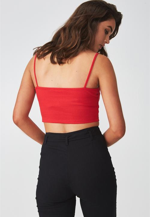 Supré  - Rebecca rib cami- red